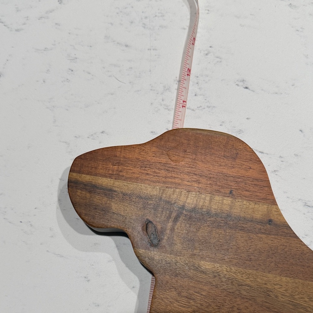 Dachshund-Shaped Acacia Wood Serving Board - Warm Brown - Picture 5 of 13